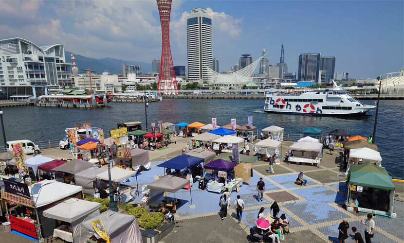 神戸のランドマークでマルシェ出店！全身バランス矯正を体験！